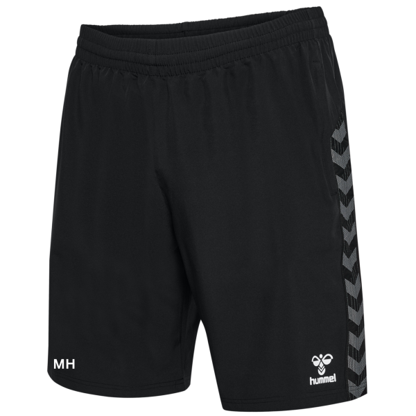 Shorts in schwarz mit Zugschnur am Bund und Initialen
