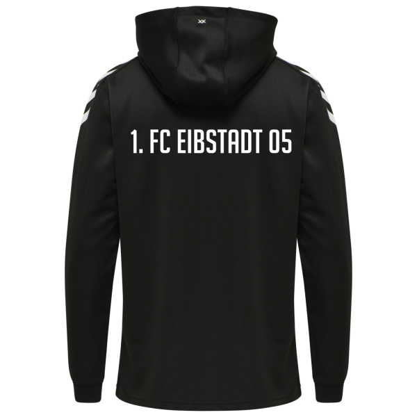 Hoodie in schwarz mit Eibstadt Logo und Initialen-Copy