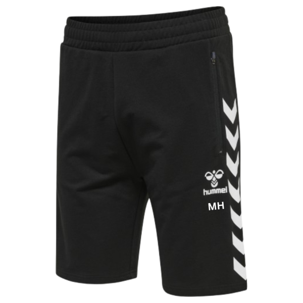 HmlCORE Shorts in schwarz mit Initialen